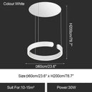 GobekUsa LED Ring Chandelier: Modern Dining Room Table Lighting & Home Decoration