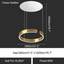 GobekUsa LED Ring Chandelier: Modern Dining Room Table Lighting & Home Decoration