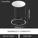 GobekUsa LED Ring Chandelier: Modern Dining Room Table Lighting & Home Decoration