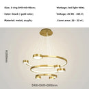GobekUsa LED Ring Chandelier: Modern Nordic Hanging Light for Dining, Living Room, and Lobby