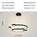 GobekUsa LED Ring Chandelier: Modern Nordic Hanging Light for Dining, Living Room, and Lobby