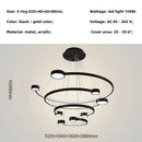 GobekUsa LED Ring Chandelier: Modern Nordic Hanging Light for Dining, Living Room, and Lobby