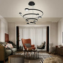 GobekUsa LED Ring Chandelier: Modern Nordic Hanging Light for Dining, Living Room, and Lobby