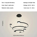 GobekUsa LED Ring Chandelier: Modern Nordic Hanging Light for Dining, Living Room, and Lobby