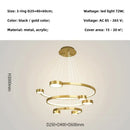 GobekUsa LED Ring Chandelier: Modern Nordic Hanging Light for Dining, Living Room, and Lobby
