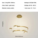 GobekUsa LED Ring Chandelier: Modern Nordic Hanging Light for Dining, Living Room, and Lobby