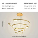 GobekUsa LED Ring Chandelier: Modern Nordic Hanging Light for Dining, Living Room, and Lobby