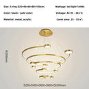 GobekUsa LED Ring Chandelier: Modern Nordic Hanging Light for Dining, Living Room, and Lobby