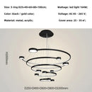 GobekUsa LED Ring Chandelier: Modern Nordic Hanging Light for Dining, Living Room, and Lobby