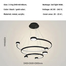 GobekUsa LED Ring Chandelier: Modern Nordic Hanging Light for Dining, Living Room, and Lobby