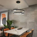 GobekUsa LED Ring Chandelier: Modern Nordic Hanging Light for Dining, Living Room, and Lobby