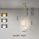 GobekUsa LED Ring Pendant Chandelier for Home Dining Living Bedroom Suspension