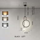 GobekUsa LED Ring Pendant Chandelier for Home Dining Living Bedroom Suspension