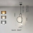 GobekUsa LED Ring Pendant Chandelier for Home Dining Living Bedroom Suspension