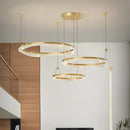 GobekUsa LED Ring Pendant Chandelier for Living Room Bedroom and Dining Room