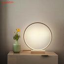 GobekUsa LED Ring Table Lamp: Modern Nordic Bedroom Lighting Fixture