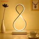 GobekUsa LED Ring Table Lamp: Modern Nordic Bedroom Lighting Fixture