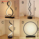 GobekUsa LED Ring Table Lamp: Modern Nordic Bedroom Lighting Fixture