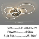 GobekUsa LED Rings Ceiling Chandelier for Decorative Living Room, Dimmable Indoor Lamps