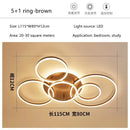GobekUsa LED Rings Ceiling Chandelier for Decorative Living Room, Dimmable Indoor Lamps
