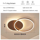 GobekUsa LED Rings Ceiling Chandelier for Decorative Living Room, Dimmable Indoor Lamps