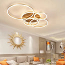 GobekUsa LED Rings Ceiling Chandelier for Decorative Living Room, Dimmable Indoor Lamps