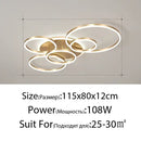 GobekUsa LED Rings Ceiling Chandelier for Decorative Living Room, Dimmable Indoor Lamps