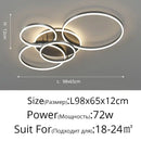 GobekUsa LED Rings Ceiling Chandelier for Decorative Living Room, Dimmable Indoor Lamps