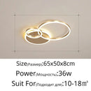 GobekUsa LED Rings Ceiling Chandelier for Decorative Living Room, Dimmable Indoor Lamps