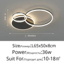 GobekUsa LED Rings Ceiling Chandelier for Decorative Living Room, Dimmable Indoor Lamps
