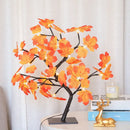 Golden tree fairy light rose leaf lamp – bedroom decoration by Decorbites