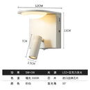 GobekUsa LED Rotary Square Wall Lamp for Home Bedroom Study with USB Charging