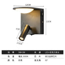 GobekUsa LED Rotary Square Wall Lamp for Home Bedroom Study with USB Charging