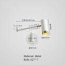GobekUsa LED Rotatable Wall Lamp Gold Black White Metal Sconce E27 Bulb