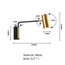 GobekUsa LED Rotatable Wall Lamp Gold Black White Metal Sconce E27 Bulb
