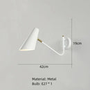 GobekUsa LED Rotatable Wall Lamp Gold Black White Metal Sconce E27 Bulb