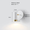 GobekUsa LED Rotatable Wall Lamp Gold Black White Metal Sconce E27 Bulb