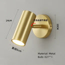 GobekUsa LED Rotatable Wall Lamp Gold Black White Metal Sconce E27 Bulb