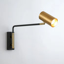 GobekUsa LED Rotatable Wall Lamp Gold Black White Metal Sconce E27 Bulb