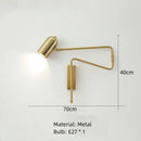 GobekUsa LED Rotatable Wall Lamp Gold Black White Metal Sconce E27 Bulb