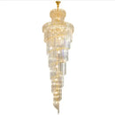 GobekUsa LED Rotating Staircase Chandelier for Luxurious Duplex Living & Villa Décor