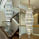 GobekUsa LED Rotating Staircase Chandelier for Luxurious Duplex Living & Villa Décor