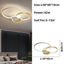 GobekUsa LED Round Ceiling Chandelier for Modern Living Room Decor