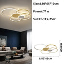 GobekUsa LED Round Ceiling Chandelier for Modern Living Room Decor