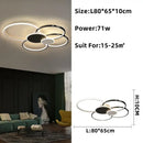 GobekUsa LED Round Ceiling Chandelier for Modern Living Room Decor