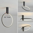 GobekUsa LED Round Ceiling Lamp Scandinavian Design White Black Gold Metal Aluminum