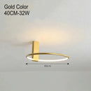 GobekUsa LED Round Ceiling Lamp Scandinavian Design White Black Gold Metal Aluminum