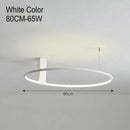 GobekUsa LED Round Ceiling Lamp Scandinavian Design White Black Gold Metal Aluminum