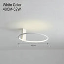 GobekUsa LED Round Ceiling Lamp Scandinavian Design White Black Gold Metal Aluminum