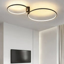 GobekUsa LED Round Ceiling Lamp Scandinavian Design White Black Gold Metal Aluminum